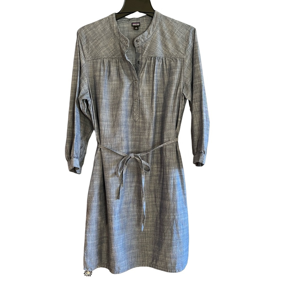Patagonia Settlers Sheath style Dress with tie belt size 12